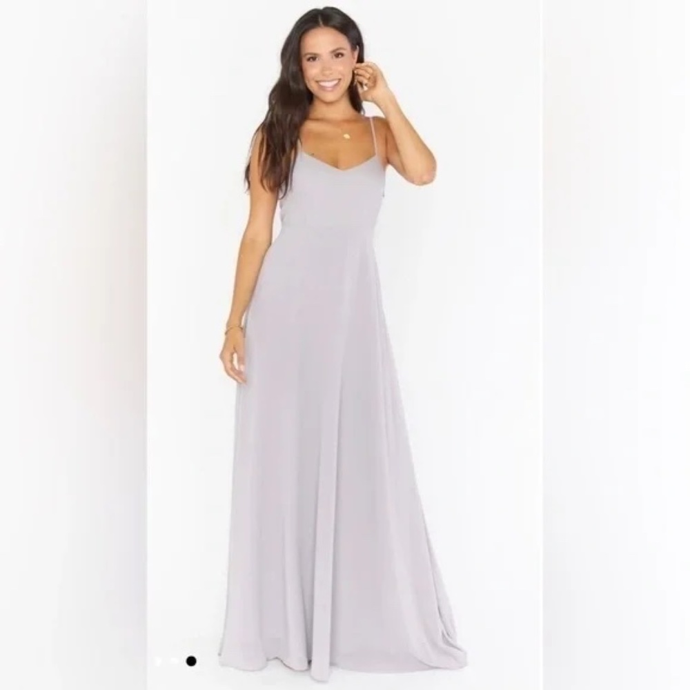 Show Me Your MuMu - Faith Maxi Dress (Dove Grey Chiffon; Medium)